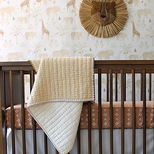 Crane Baby Safari Wallpaper for Nursery, Removable Wallpaper for Boys and Girls, Safari Animal, 20.87”w x 270" h