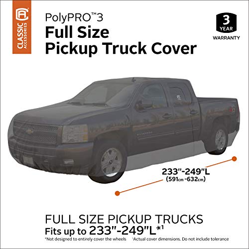 Classic Accessories Over Drive PolyPRO 3 Truck Cover with RainRelease, Cab Trucks 19&