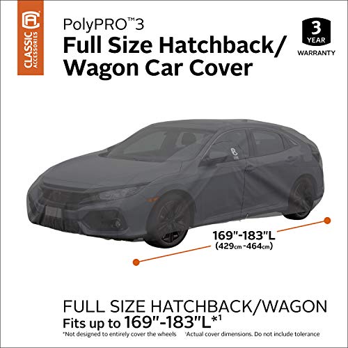 Classic Accessories Over Drive PolyPRO 3 Hatchback Car Cover, Hatchbacks / Wagons 14&