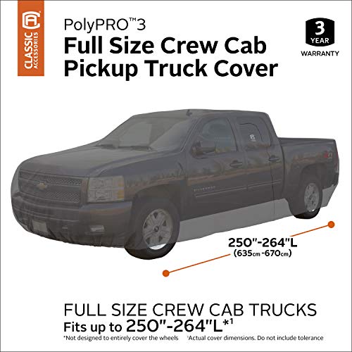 Classic Accessories Over Drive PolyPRO 3 Truck Cover with RainRelease, Cab Trucks 21&