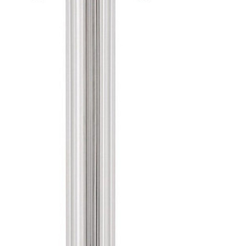Home Outfitters 60" Chrome Two Light Traditional Shaped Floor Lamp With White Rectangular Shade
