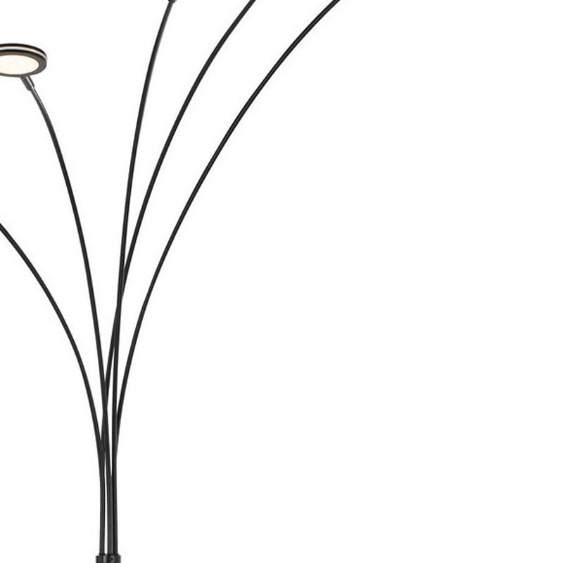 Home Outfitters 72" Bronze Five Light Led Arc Floor Lamp