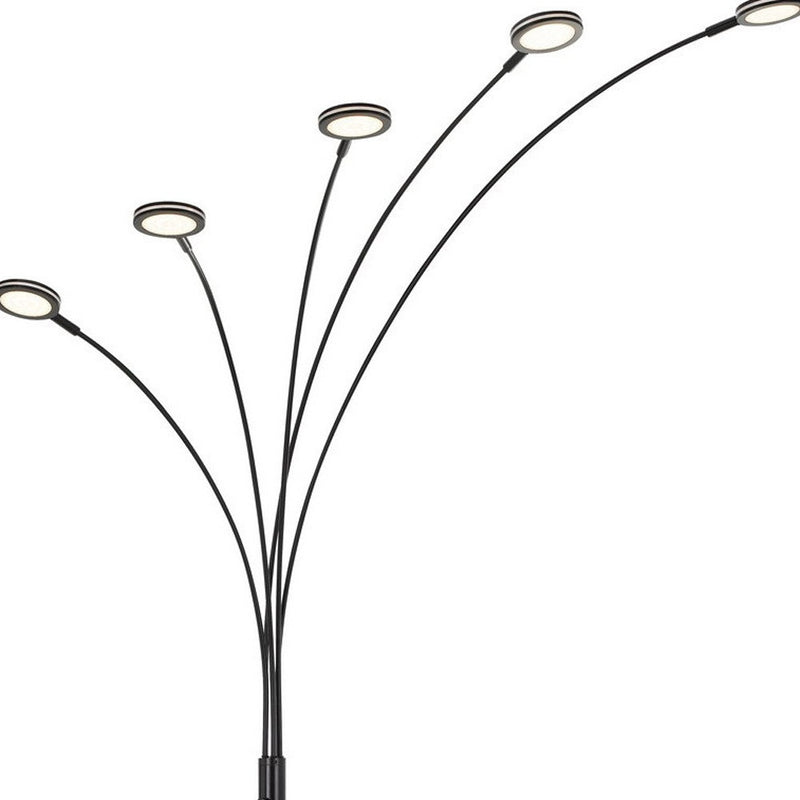 Home Outfitters 72" Bronze Five Light Led Arc Floor Lamp