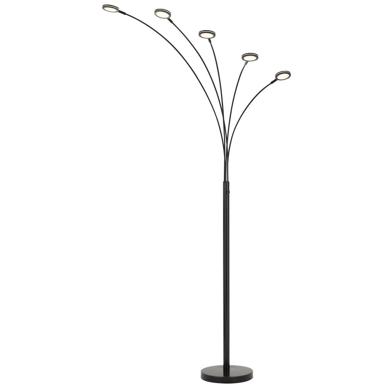 Home Outfitters 72" Bronze Five Light Led Arc Floor Lamp