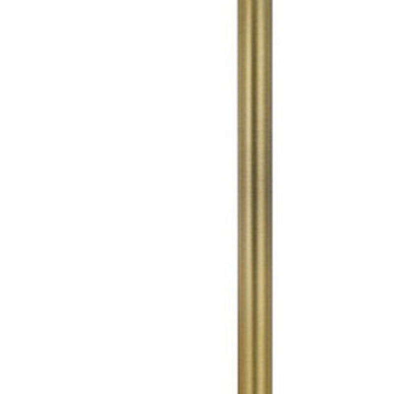 Home Outfitters 62" Nickel Tray Table Floor Lamp With White Drum Shade