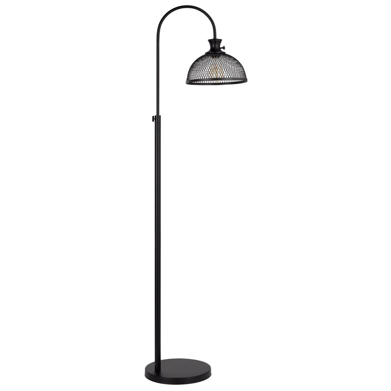 Home Outfitters 61" Black Adjustable Traditional Shaped Floor Lamp With Bronze Dome Shade