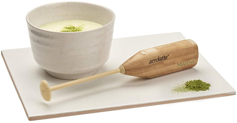 Aerolatte Tea and Milk Frother, for A Smooth Matcha Latte, 8.25-Inches, Bamboo