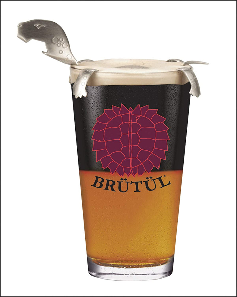 Harold Import Co. Brutul Black And Tan Turtle Beer Layering Tool, Set of 2, Stainless Steel