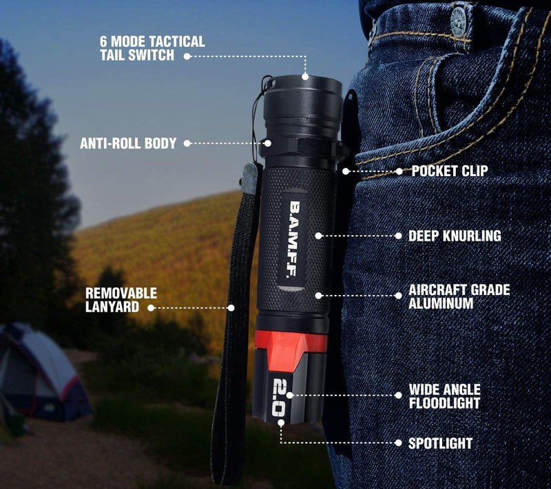 B.A.M.F.F. 2.0 - 200 Lumen Dual LED Flashlight