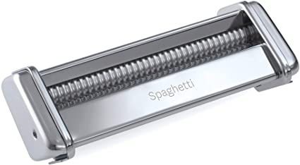 Marcato Spaghetti Cutter Attachment, Made in Italy, Works with Atlas 150 Pasta Machine, 7 x 2.75, Silver