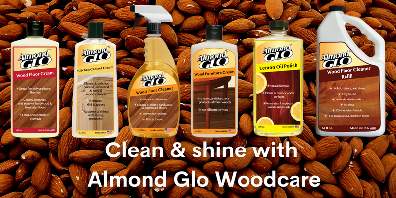 Almond Glo Kitchen Cabinet Cream, 12 oz- Multisurface Wood Cleaner and Polish Furniture Quick Shine Restorer Protector Kitchen Cabinets Surface Cleaner