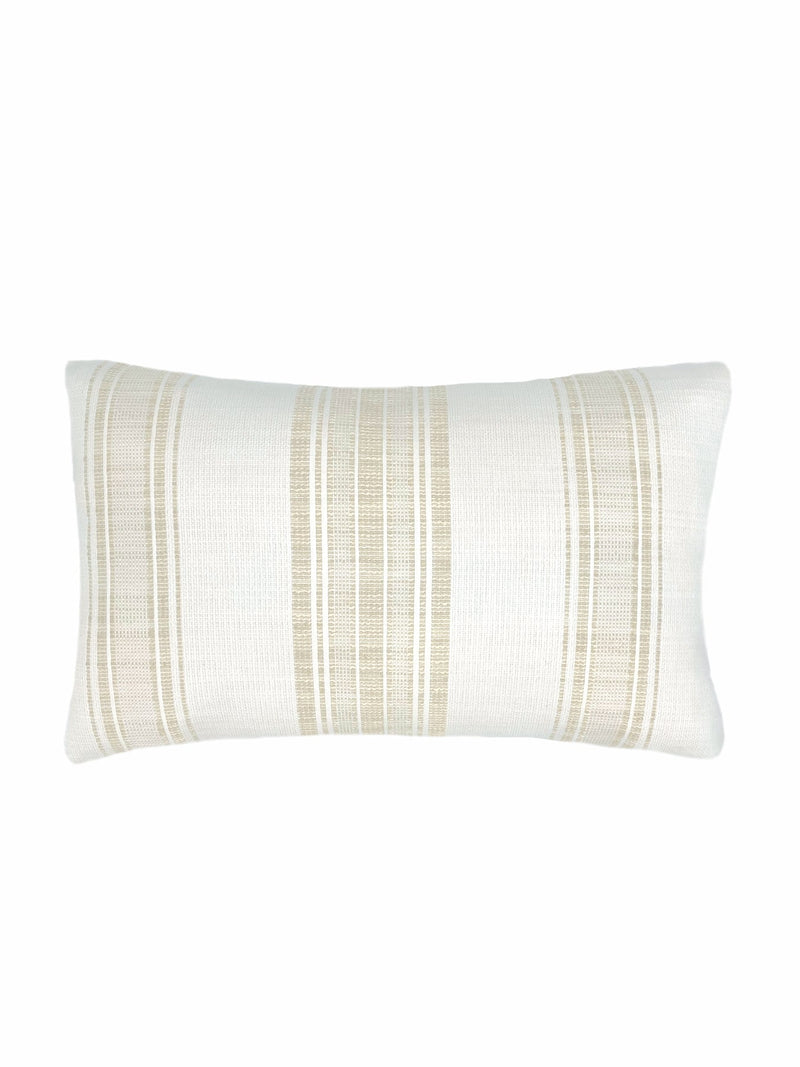 Beach Club Stripe 20x20 Light Beige Outdoor Pillow