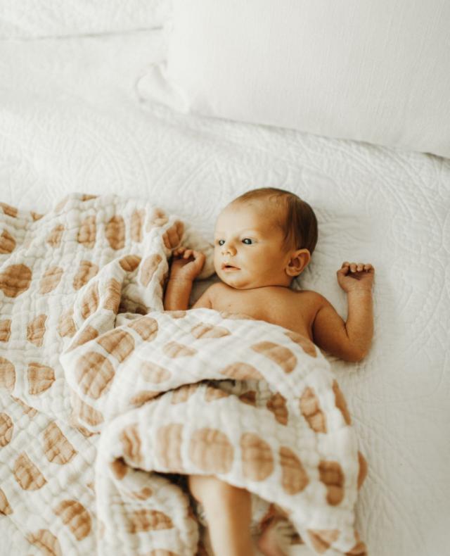Crane Baby Jacquard Blanket Copper Moon Phase