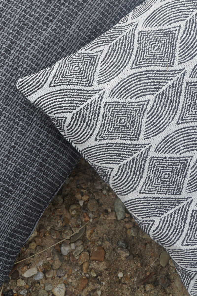 Cool Tropics 24x24 Black Outdoor Pillow
