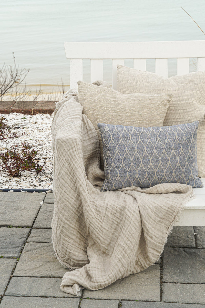 Summer Flora 20x20 Indigo Outdoor Pillow