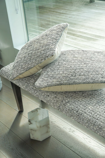 Handwoven Recycled Denim Pillow 14" x 40"
