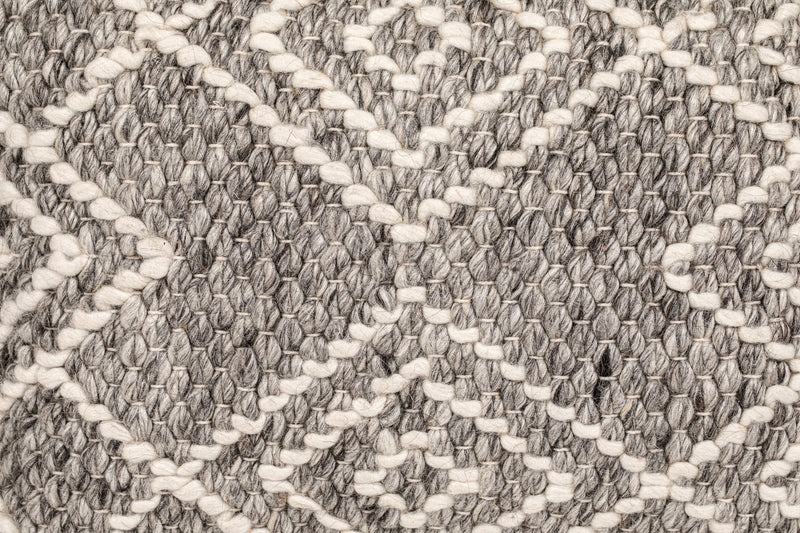 Handwoven Grey Diamond Pillow 14x40