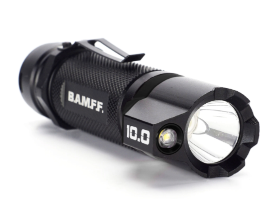 B.A.M.F.F. 10.0 | 1000 Lumen, Dual LED, Tactical Flashlight with Picatinny Mount