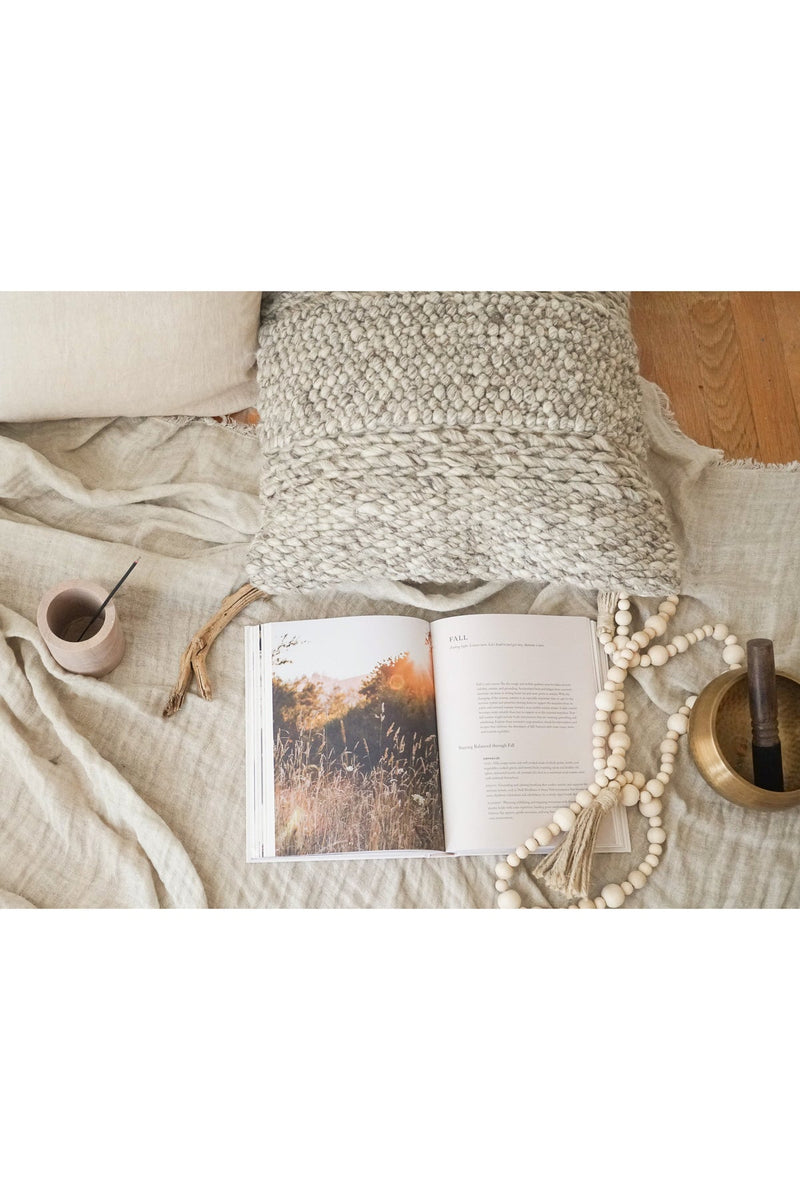 Handwoven Textured Taupe Pillow 14X20