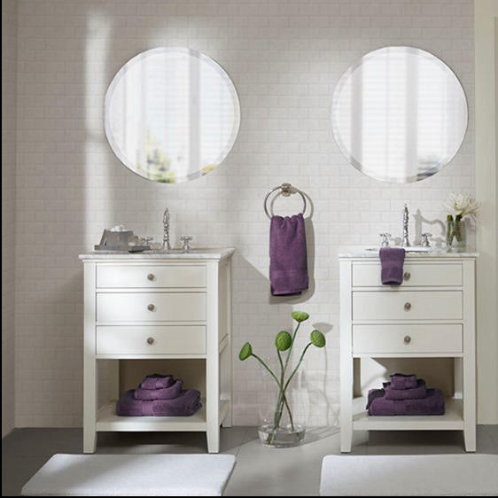 Home Outfitters Light Purple 100% Cotton 8 Piece Bath Towel Set , Absorbent, Bathroom Spa Towel, Glam/Luxury