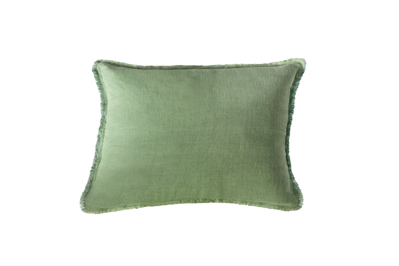Green Cross-dye So Soft Linen Pillow