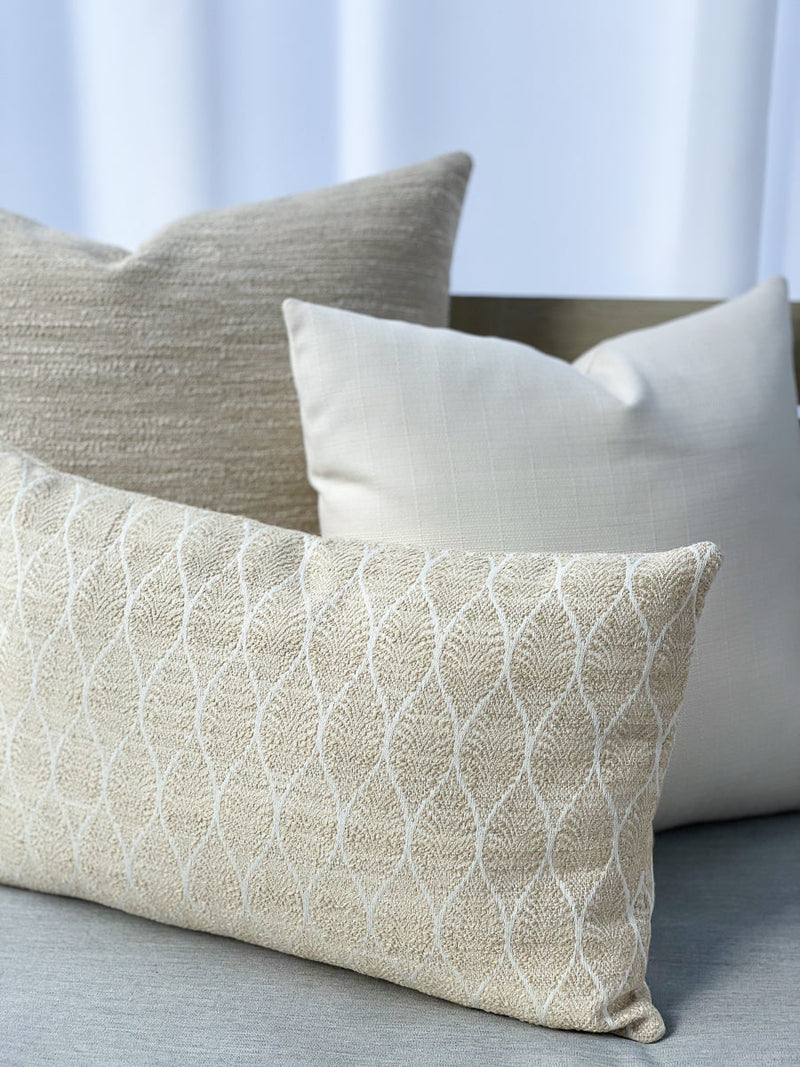 Summer Flora 20x20 Light Beige Outdoor Pillow