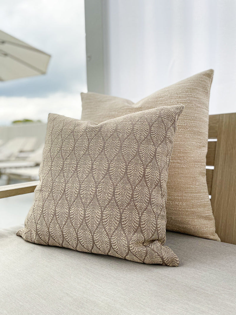 Summer Flora 20x20 Mocha Outdoor Pillow