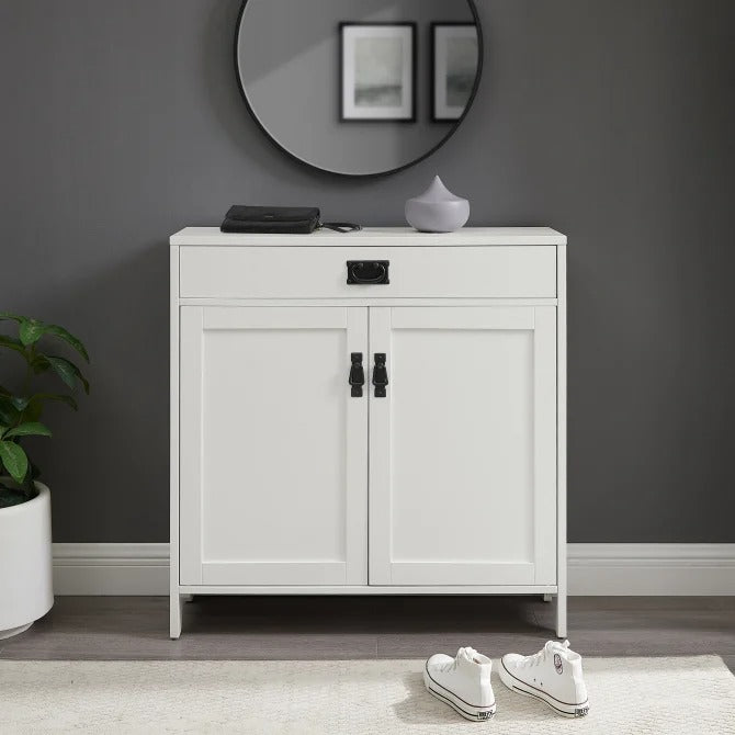 Crosley Furniture Fremont Accent Cabinet, Distressed White