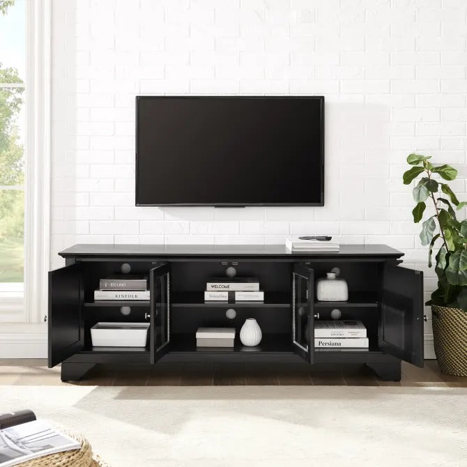 Crosley Furniture LaFayette 60-inch Low-Profile TV Stand, Black