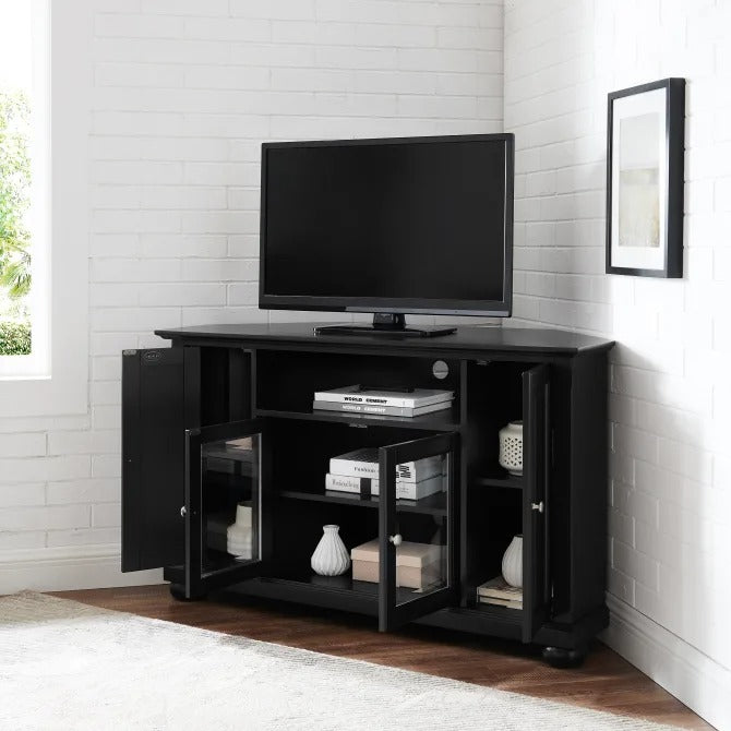 Crosley Furniture Alexandria 48-inch Corner TV Stand - Black