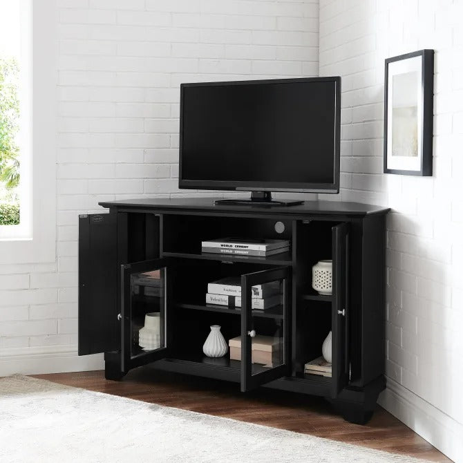Crosley Furniture LaFayette 48-inch Corner TV Stand - Black
