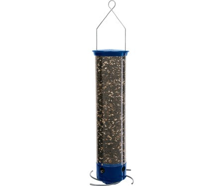 Droll Yankees D50 YCPW180M 21 in. Tipper Collapsing Curved Perch Squirrel Proof Bird Feeder, Navy