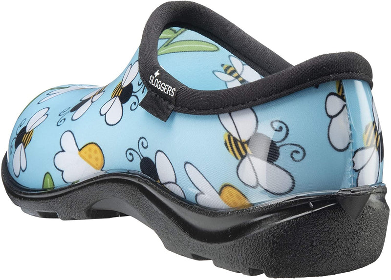 Sloggers 5120BEEBL08 Waterproof Comfort Shoe, 8, Lt Blue Bee Print