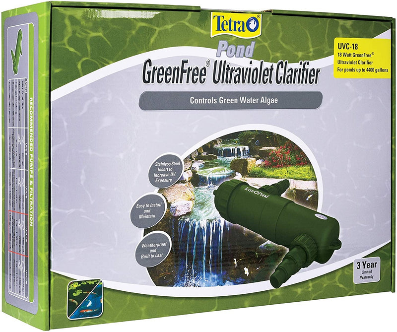 TetraPond UVC-18 GreenFree UV Clarifiers, Up To 4400 Gallons, 18-Watt