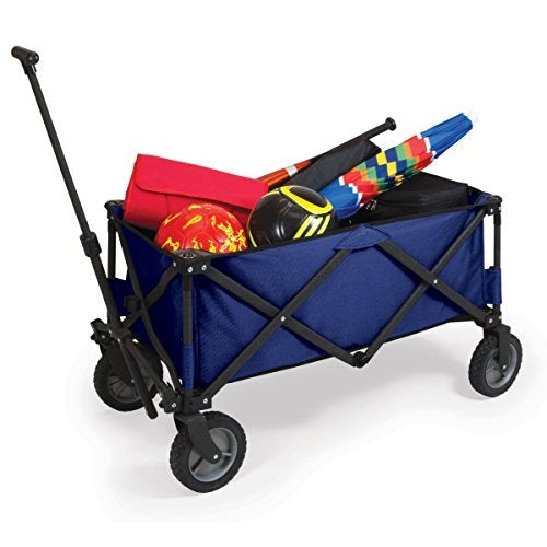 PICNIC TIME ONIVA - Collapsible Adventure Wagon Portable Utility Wagon, Navy, 35.6 x 18.9 x 21.9