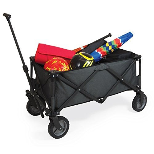 ONIVA - a Picnic Time brand Collapsible Adventure Wagon Elite, Black/Gray
