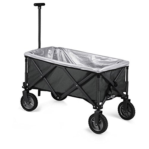 ONIVA - a Picnic Time brand Collapsible Adventure Wagon Elite, Black/Gray