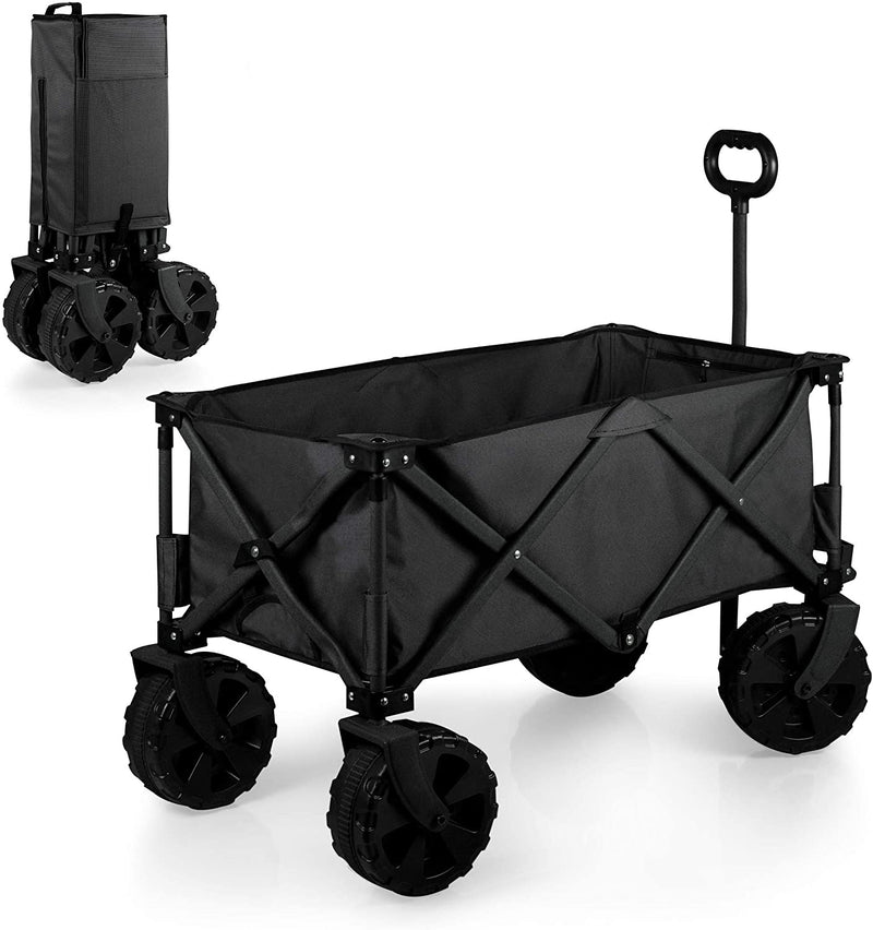 ONIVA - a Picnic Time brand Collapsible Adventure Wagon with All-Terrain Wheels, Black/Gray