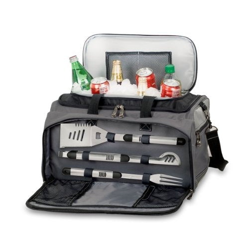 PICNIC TIME Outdoor Decorative Portable Buccaneer Portable Charcoal Grill Cooler Tote