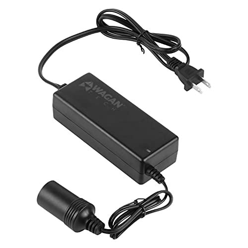 Wagan EL9903 - 5 amp AC to DC Power Adapter, 5A Power Converter, Converts 110V AC to 12V DC, Car Cigarette Ligher Socket, UL listed , Black