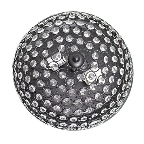 Home Outfitters Crystal Glam 2 Light Ceiling Flush Mount, Restoration Bronze