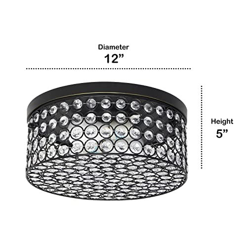 Home Outfitters Glam 2 Light 12 Inch Round Flush Mount, Restoration Bronze