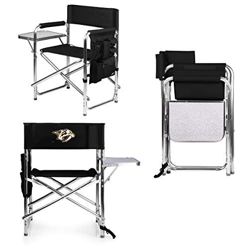 NHL Nashville Predators Sports Chair with Side Table - Beach Chair - Camp Chair for Adults