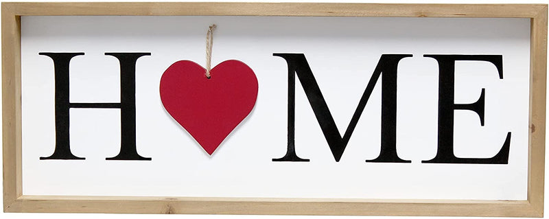 Home Outfitters Rustic Farmhouse Wooden Seasonal Interchangeable Symbol "Home" Frame with 12 Ornaments, Natural