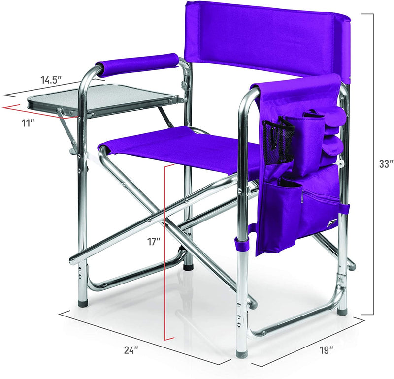 ONIVA - a Picnic Time Brand Portable Folding Sports Chair, Purple , 33" x 5" x 21"
