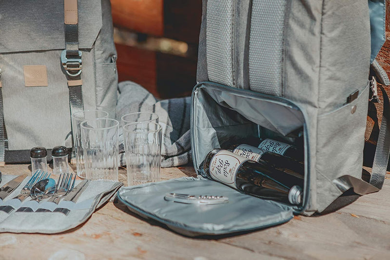 PICNIC TIME PT-Frontier Picnic Backpack, Heathered Gray
