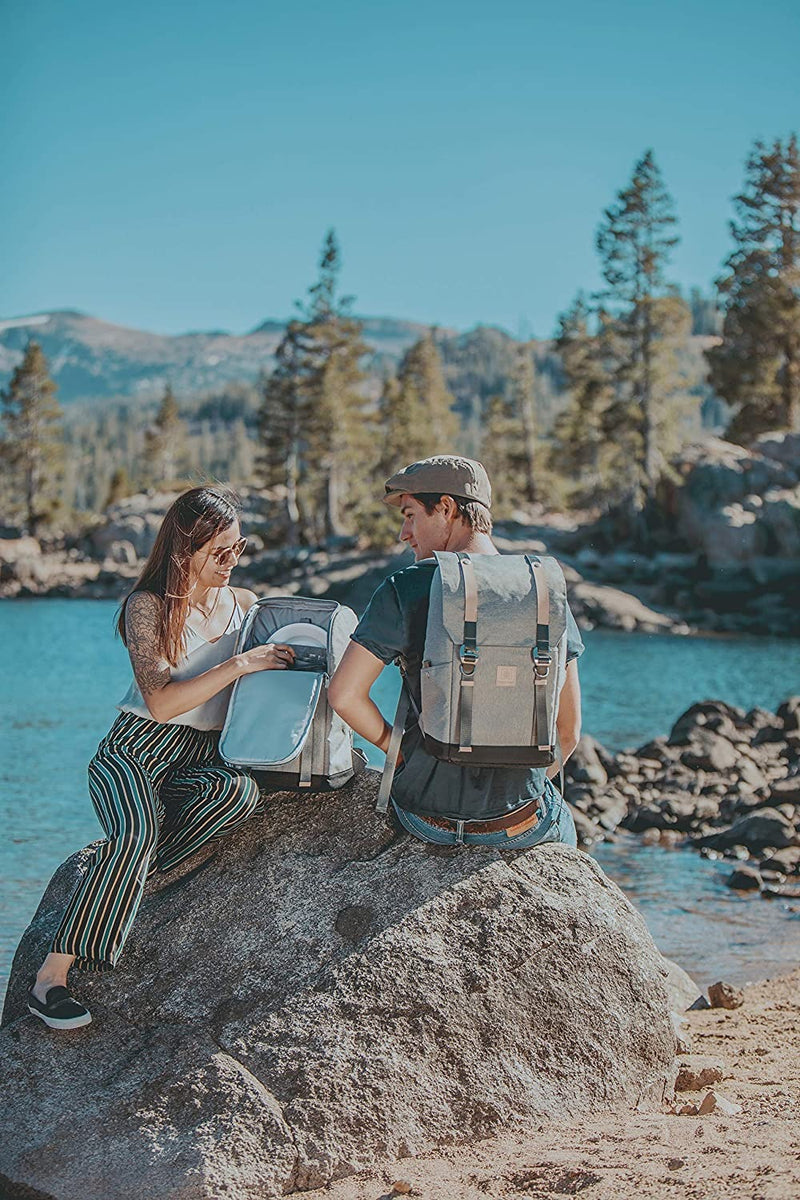 PICNIC TIME PT-Frontier Picnic Backpack, Heathered Gray