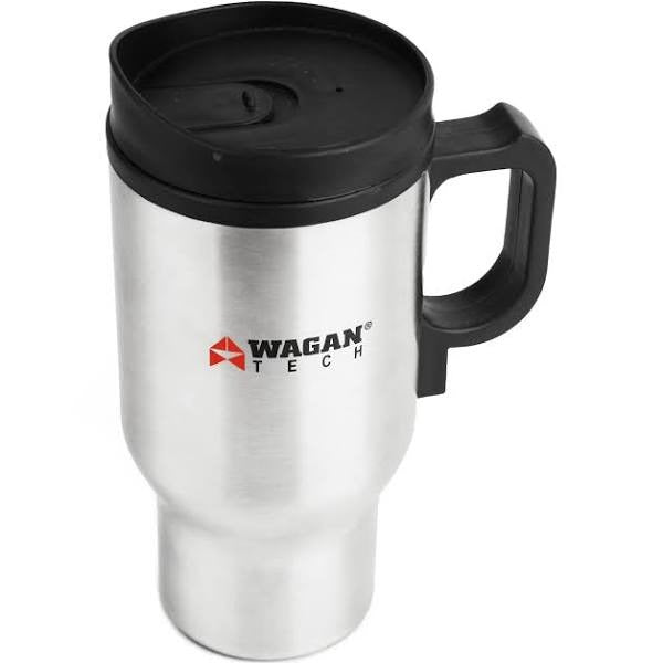 Wagan Tech 2227-1 Electronic Heated Travel Mug - Stainless Steel - 12V - 16 oz - 2 pack