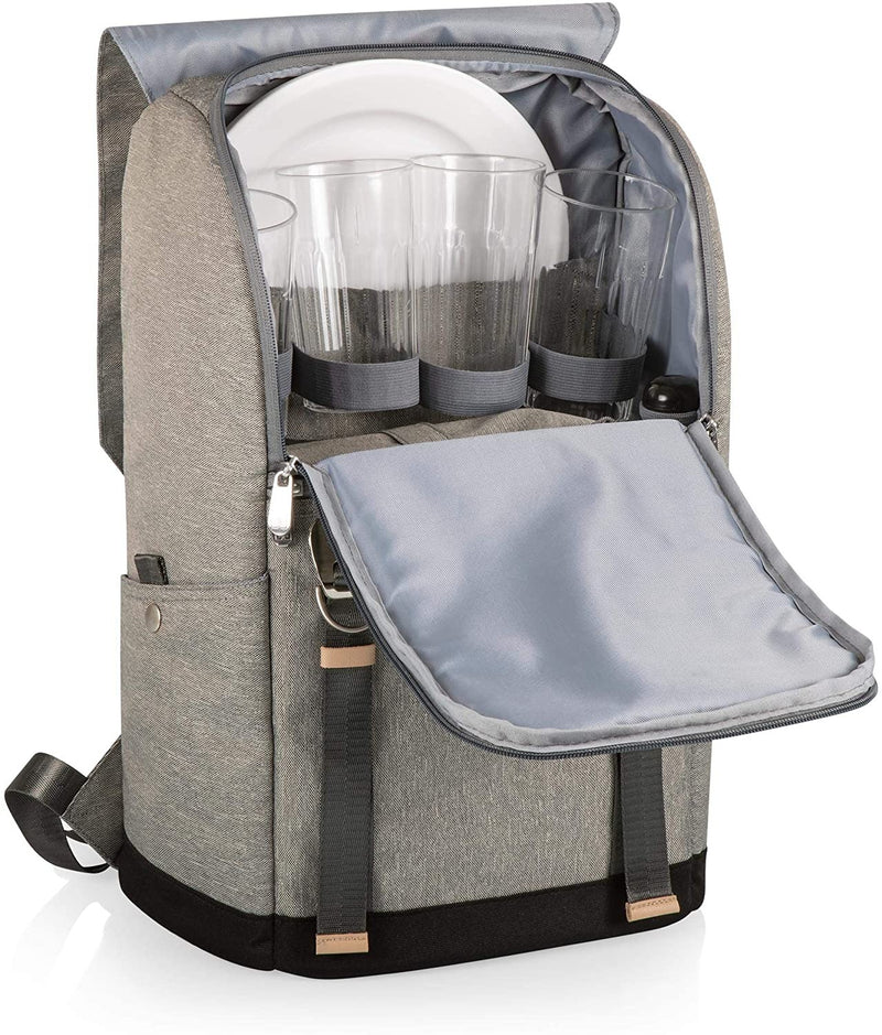 PICNIC TIME PT-Frontier Picnic Backpack, Heathered Gray