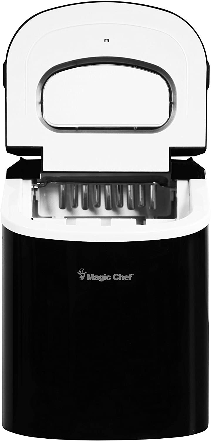 Magic Chef 27-Lb. Portable Black Countertop Ice Maker, 27 lb